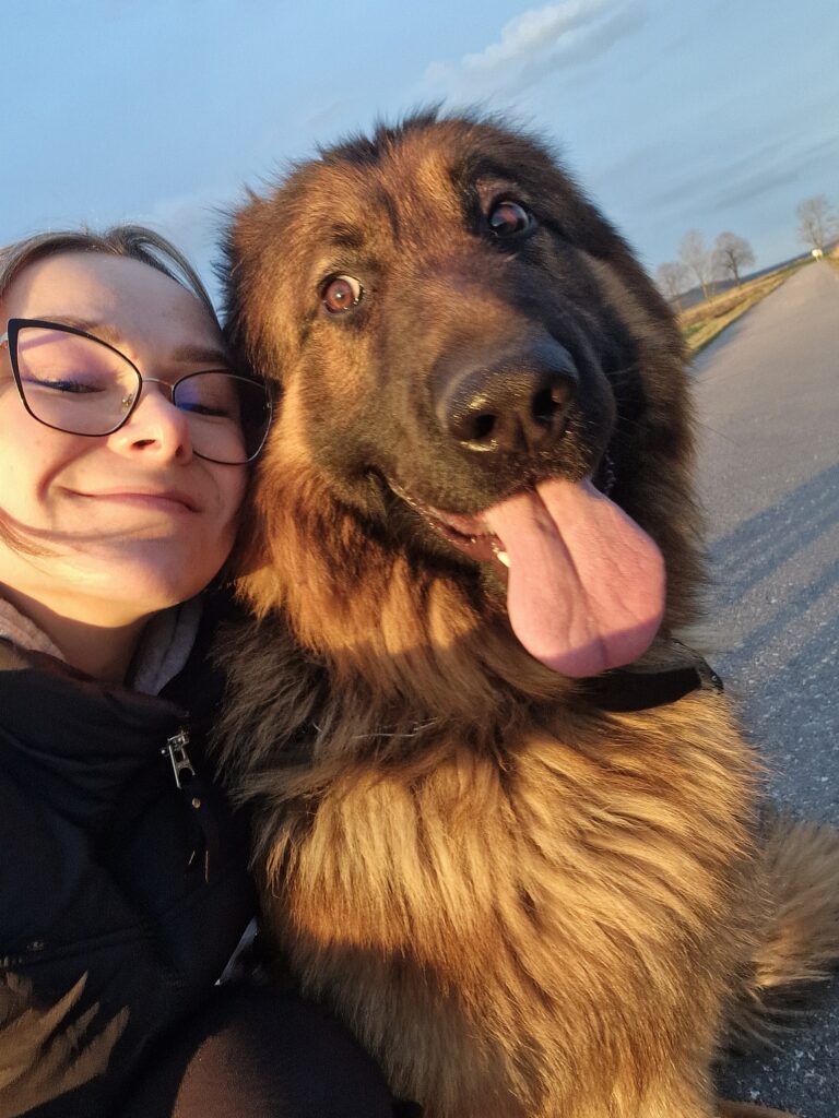 Natalia Budzeń prywatnie z psami